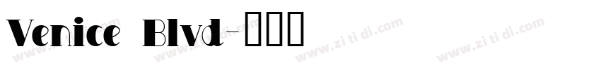 Venice Blvd字体转换